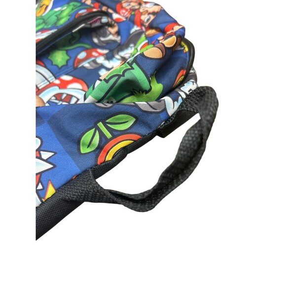 Super Mario Print Backpack With Padded Straps & Front Zipper Pocket - Picture 6 of 8